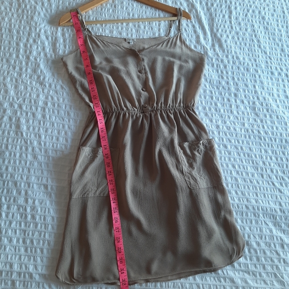 Aritzia T. Babaton 100% Silk Dress, Taupe, Size Small - Picture 16 of 16